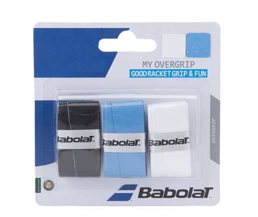 Babolat My Overgrip 0.55mm weiss/blau/schwarz 3er